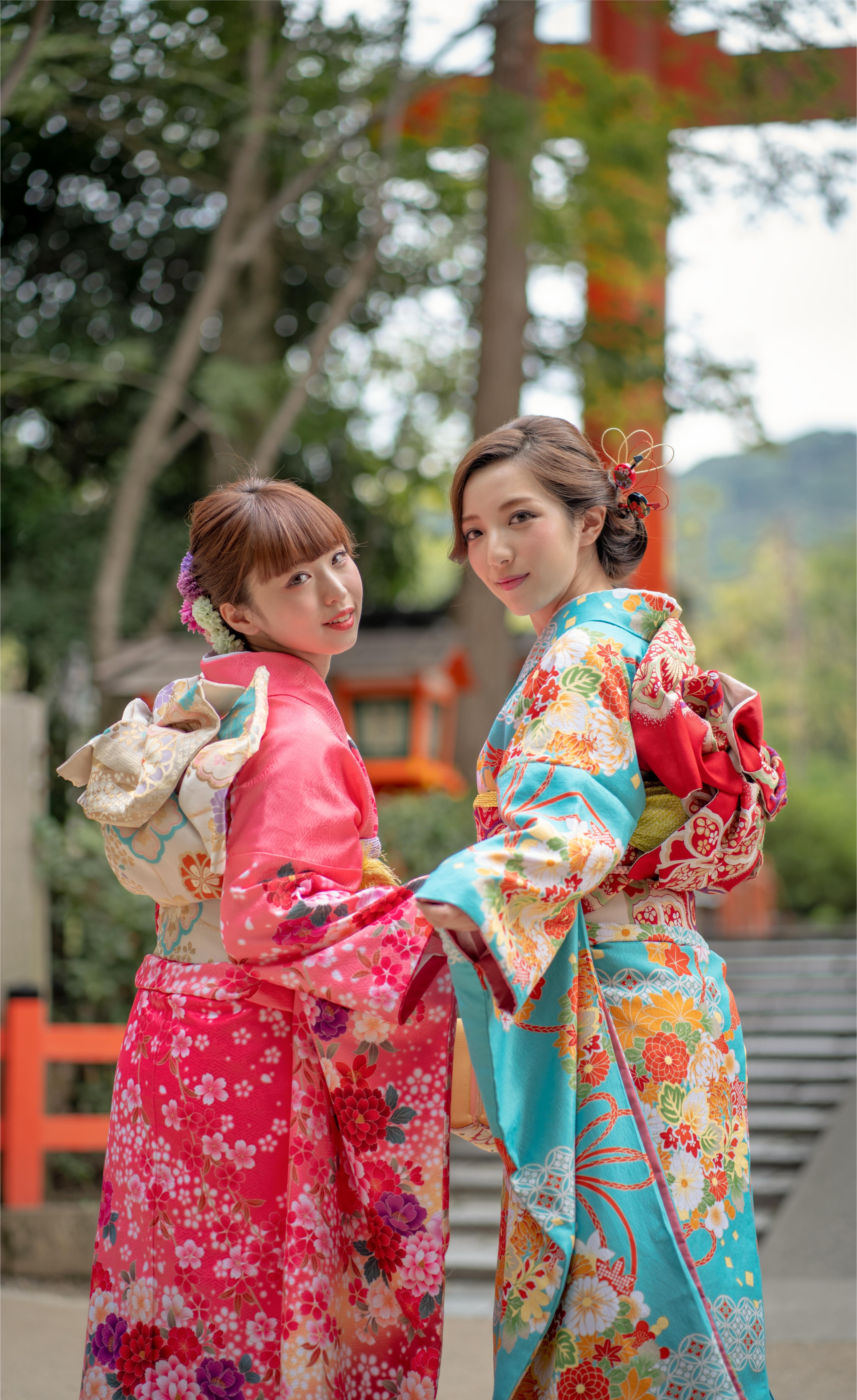 kimonoarisa◆振袖◆京紅型◆正絹◆裄長◆広襟◆裄66袖丈105丈157